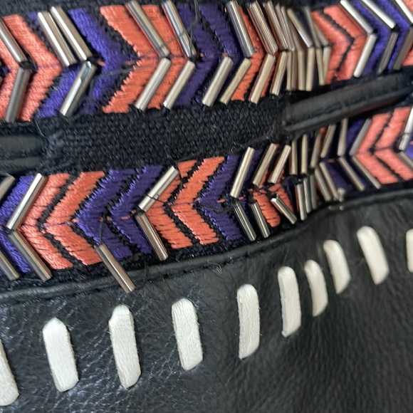 Anthropologie Inko ibBan Embroidered and Beaded Leather Bucket Bag - Picture 8 of 14